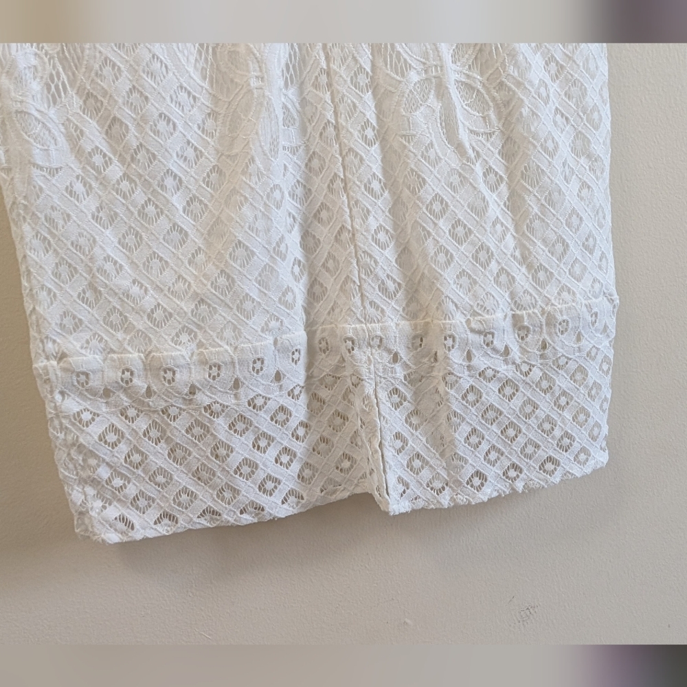 Baltic Born Short Sleeve All Lace Aria Column Midi Dress, Size Large, White - Picture 11 of 12